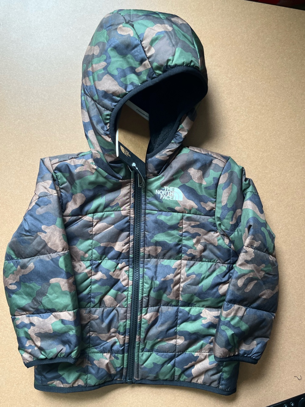 THE NORTH FACE BABY REVERSIBLE SHASTA FULL ZIP HOODED INSULATED JACKET 18-24M